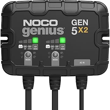 Noco Genius 5x2-charge 2 batteries at once