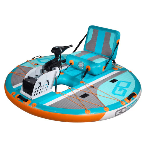 GoBoat Freedom electric inflatable personal watercraft for sale – solo rider with pedal and electric assist